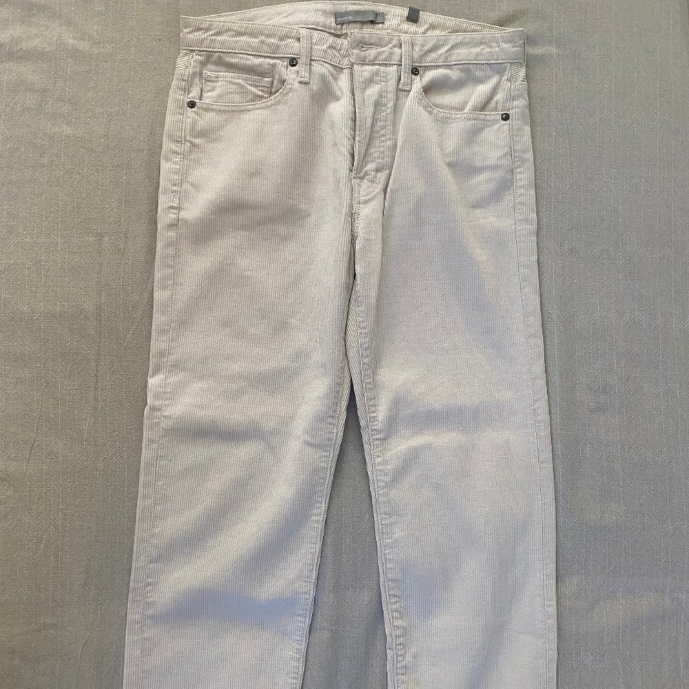 Vince Womens Corduroy Union Slouch Cotton Straight Pants Horchata Size 4